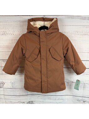 CLASS CLUB brown tobacco boys hooded insulated winter coat size 4 NWT